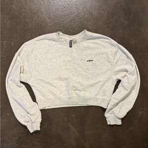 Light Gray Cropped Sweatshirt